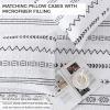 imageAndency Black Oversized Super King Plus Quilt Set 3 Pieces Boho Lightweight Soft Striped Bedspread for All Season 128x120 Printed Bohemian Polyester Reversible Coverlet Comforter Sets04  White