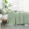 imageAndency Black Oversized Super King Plus Quilt Set 3 Pieces Boho Lightweight Soft Striped Bedspread for All Season 128x120 Printed Bohemian Polyester Reversible Coverlet Comforter Sets05  Sage Green