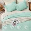 imageAndency Comforter King Size Set Khaki 3 Pieces Boho Tassel Lightweight Fluffy Bedding Comforters amp Sets Soft All Season Bed Set 104x90In Comforter amp 2 PillowcasesMint