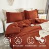 imageAndency Comforter King Size Set Khaki 3 Pieces Boho Tassel Lightweight Fluffy Bedding Comforters amp Sets Soft All Season Bed Set 104x90In Comforter amp 2 PillowcasesTerracotta
