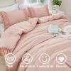 imageAndency Comforter King Size Set Khaki 3 Pieces Boho Tassel Lightweight Fluffy Bedding Comforters amp Sets Soft All Season Bed Set 104x90In Comforter amp 2 PillowcasesPink