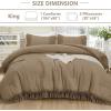 imageAndency Comforter King Size Set Khaki 3 Pieces Boho Tassel Lightweight Fluffy Bedding Comforters amp Sets Soft All Season Bed Set 104x90In Comforter amp 2 PillowcasesTaupe