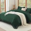 imageAndency Comforter King Size Set Khaki 3 Pieces Boho Tassel Lightweight Fluffy Bedding Comforters amp Sets Soft All Season Bed Set 104x90In Comforter amp 2 PillowcasesEmerald