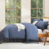 imageAndency Comforter King Size Set Khaki 3 Pieces Boho Tassel Lightweight Fluffy Bedding Comforters amp Sets Soft All Season Bed Set 104x90In Comforter amp 2 PillowcasesBluish Grey