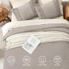 imageAndency Comforter King Size Set Khaki 3 Pieces Boho Tassel Lightweight Fluffy Bedding Comforters amp Sets Soft All Season Bed Set 104x90In Comforter amp 2 PillowcasesHeather Grey