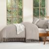 imageAndency Comforter King Size Set Khaki 3 Pieces Boho Tassel Lightweight Fluffy Bedding Comforters amp Sets Soft All Season Bed Set 104x90In Comforter amp 2 PillowcasesHeather Grey