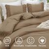 imageAndency Comforter King Size Set Khaki 3 Pieces Boho Tassel Lightweight Fluffy Bedding Comforters amp Sets Soft All Season Bed Set 104x90In Comforter amp 2 PillowcasesTaupe