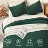 imageAndency Comforter King Size Set Khaki 3 Pieces Boho Tassel Lightweight Fluffy Bedding Comforters amp Sets Soft All Season Bed Set 104x90In Comforter amp 2 PillowcasesEmerald