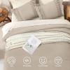 imageAndency Comforter King Size Set Khaki 3 Pieces Boho Tassel Lightweight Fluffy Bedding Comforters amp Sets Soft All Season Bed Set 104x90In Comforter amp 2 PillowcasesKhaki