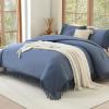 imageAndency Comforter King Size Set Khaki 3 Pieces Boho Tassel Lightweight Fluffy Bedding Comforters amp Sets Soft All Season Bed Set 104x90In Comforter amp 2 PillowcasesBluish Grey