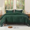imageAndency Comforter King Size Set Khaki 3 Pieces Boho Tassel Lightweight Fluffy Bedding Comforters amp Sets Soft All Season Bed Set 104x90In Comforter amp 2 PillowcasesEmerald