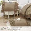 imageAndency Comforter King Size Set Khaki 3 Pieces Boho Tassel Lightweight Fluffy Bedding Comforters amp Sets Soft All Season Bed Set 104x90In Comforter amp 2 PillowcasesTaupe