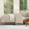 imageAndency Comforter King Size Set Khaki 3 Pieces Boho Tassel Lightweight Fluffy Bedding Comforters amp Sets Soft All Season Bed Set 104x90In Comforter amp 2 PillowcasesKhaki