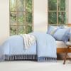 imageAndency Comforter King Size Set Khaki 3 Pieces Boho Tassel Lightweight Fluffy Bedding Comforters amp Sets Soft All Season Bed Set 104x90In Comforter amp 2 PillowcasesLight Blue