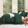 imageAndency Comforter King Size Set Khaki 3 Pieces Boho Tassel Lightweight Fluffy Bedding Comforters amp Sets Soft All Season Bed Set 104x90In Comforter amp 2 PillowcasesEmerald