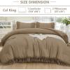 imageAndency Comforter King Size Set Khaki 3 Pieces Boho Tassel Lightweight Fluffy Bedding Comforters amp Sets Soft All Season Bed Set 104x90In Comforter amp 2 PillowcasesTaupe
