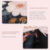imageAndency Floral Boho Quilt King Size Bedding Set Brown Black 3 Pieces Farmhouse Flower Botanical Summer Bedspreads with 2 Shams Soft Reversible Lightweight Polyester Coverlet Set 106x96Blush Twilight