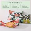 imageAndency Floral Boho Quilt King Size Bedding Set Brown Black 3 Pieces Farmhouse Flower Botanical Summer Bedspreads with 2 Shams Soft Reversible Lightweight Polyester Coverlet Set 106x96Mint Breeze