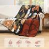 imageAndency Floral Boho Quilt King Size Bedding Set Brown Black 3 Pieces Farmhouse Flower Botanical Summer Bedspreads with 2 Shams Soft Reversible Lightweight Polyester Coverlet Set 106x96Vintage Garden