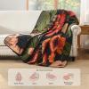 imageAndency Floral Boho Quilt King Size Bedding Set Brown Black 3 Pieces Farmhouse Flower Botanical Summer Bedspreads with 2 Shams Soft Reversible Lightweight Polyester Coverlet Set 106x96Crimson Bloom