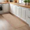 imageAndency Boho Runner Rug Machine Washable Kitchen Rugs Rubber Backed Braided Mats for Entryways Hallways Laundry Areas and Bedrooms 20 x 70 TanBrown
