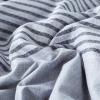 imageAndency Stripe Comforter Set Full Size 79x90 Inch 3 Pieces Teal Patchwork Striped Bed Set Soft Down Alternative Bedding Set with Corner LoopsGray Blue