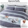 imageAndency Stripe Comforter Set Full Size 79x90 Inch 3 Pieces Teal Patchwork Striped Bed Set Soft Down Alternative Bedding Set with Corner LoopsMint Green