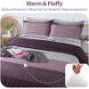 imageAndency Stripe Comforter Set Full Size 79x90 Inch 3 Pieces Teal Patchwork Striped Bed Set Soft Down Alternative Bedding Set with Corner LoopsPurple Gray
