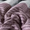 imageAndency Stripe Comforter Set Full Size 79x90 Inch 3 Pieces Teal Patchwork Striped Bed Set Soft Down Alternative Bedding Set with Corner LoopsPurple Gray