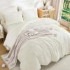 imageAndency King Size Comforter Set 7 Pieces Ivory  Bed in a Bag King Boho Lightweight Fluffy Tufted Bedding Sets with Quilt Comforter Sheets Pillowcases amp ShamsIvory