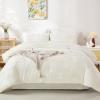 imageAndency King Size Comforter Set 7 Pieces Ivory  Bed in a Bag King Boho Lightweight Fluffy Tufted Bedding Sets with Quilt Comforter Sheets Pillowcases amp ShamsIvory