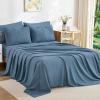 imageAndency King Size Comforter Set 7 Pieces Ivory  Bed in a Bag King Boho Lightweight Fluffy Tufted Bedding Sets with Quilt Comforter Sheets Pillowcases amp ShamsOcean Blue