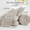 imageAndency King Size Comforter Set 7 Pieces Ivory  Bed in a Bag King Boho Lightweight Fluffy Tufted Bedding Sets with Quilt Comforter Sheets Pillowcases amp ShamsLinen