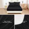 imageAndency King Size Comforter Set 7 Pieces Ivory  Bed in a Bag King Boho Lightweight Fluffy Tufted Bedding Sets with Quilt Comforter Sheets Pillowcases amp ShamsBlack