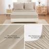 imageAndency King Size Comforter Set 7 Pieces Ivory  Bed in a Bag King Boho Lightweight Fluffy Tufted Bedding Sets with Quilt Comforter Sheets Pillowcases amp ShamsOatmeal