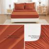 imageAndency King Size Comforter Set 7 Pieces Ivory  Bed in a Bag King Boho Lightweight Fluffy Tufted Bedding Sets with Quilt Comforter Sheets Pillowcases amp ShamsBurnt Orange
