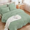 imageAndency King Size Comforter Set 7 Pieces Ivory  Bed in a Bag King Boho Lightweight Fluffy Tufted Bedding Sets with Quilt Comforter Sheets Pillowcases amp ShamsSage Green