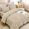 imageAndency King Size Comforter Set 7 Pieces Ivory  Bed in a Bag King Boho Lightweight Fluffy Tufted Bedding Sets with Quilt Comforter Sheets Pillowcases amp ShamsKhaki