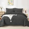 imageAndency King Size Comforter Set 7 Pieces Ivory  Bed in a Bag King Boho Lightweight Fluffy Tufted Bedding Sets with Quilt Comforter Sheets Pillowcases amp ShamsDark Grey