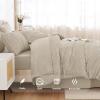 imageAndency King Size Comforter Set 7 Pieces Ivory  Bed in a Bag King Boho Lightweight Fluffy Tufted Bedding Sets with Quilt Comforter Sheets Pillowcases amp ShamsOatmeal