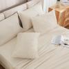 imageAndency King Size Comforter Set 7 Pieces Ivory  Bed in a Bag King Boho Lightweight Fluffy Tufted Bedding Sets with Quilt Comforter Sheets Pillowcases amp ShamsBeige