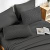 imageAndency King Size Comforter Set 7 Pieces Ivory  Bed in a Bag King Boho Lightweight Fluffy Tufted Bedding Sets with Quilt Comforter Sheets Pillowcases amp ShamsDark Grey