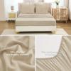 imageAndency King Size Comforter Set 7 Pieces Ivory  Bed in a Bag King Boho Lightweight Fluffy Tufted Bedding Sets with Quilt Comforter Sheets Pillowcases amp ShamsKhaki