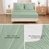 imageAndency King Size Comforter Set 7 Pieces Ivory  Bed in a Bag King Boho Lightweight Fluffy Tufted Bedding Sets with Quilt Comforter Sheets Pillowcases amp ShamsSage Green