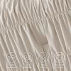 imageAndency Ruched Full Size Comforter Sets Linen 7 Pieces Ruffle Bed Set in a Bag Shabby Chic Pleat Bedding Set with Comforter Sheets Pillowcase amp Sham Lightweight Soft All SeasonPink
