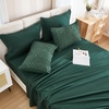 image:imageAndency Dark Emerald Green Queen Comforter Set 7 Piece Bed in a Bag Queen Size Soft Lightweight Tufted Boho Bedding Set with Comforter Sheets Pillowcases amp Shams