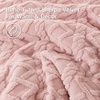 image:imageAndency Fluffy Comforter Set Queen Size Black Sherpa Fleece Super Soft Warm Bedding for Winter Luxury Boho Jacquard Thick Fuzzy Plush Bed Set 3 Pieces1 Shaggy Comforter 2 PillowcasesBlush