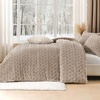 image:imageAndency Fluffy Comforter Set Queen Size Black Sherpa Fleece Super Soft Warm Bedding for Winter Luxury Boho Jacquard Thick Fuzzy Plush Bed Set 3 Pieces1 Shaggy Comforter 2 PillowcasesKhaki