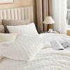 image:imageAndency Fluffy Comforter Set Queen Size Black Sherpa Fleece Super Soft Warm Bedding for Winter Luxury Boho Jacquard Thick Fuzzy Plush Bed Set 3 Pieces1 Shaggy Comforter 2 PillowcasesWhite
