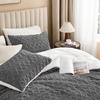 image:imageAndency Fluffy Comforter Set Queen Size Black Sherpa Fleece Super Soft Warm Bedding for Winter Luxury Boho Jacquard Thick Fuzzy Plush Bed Set 3 Pieces1 Shaggy Comforter 2 PillowcasesGrey